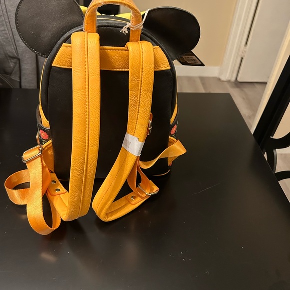 Disney Black and Yellow Minnie Mouse Folk Art Backpack - Picture 2 of 2